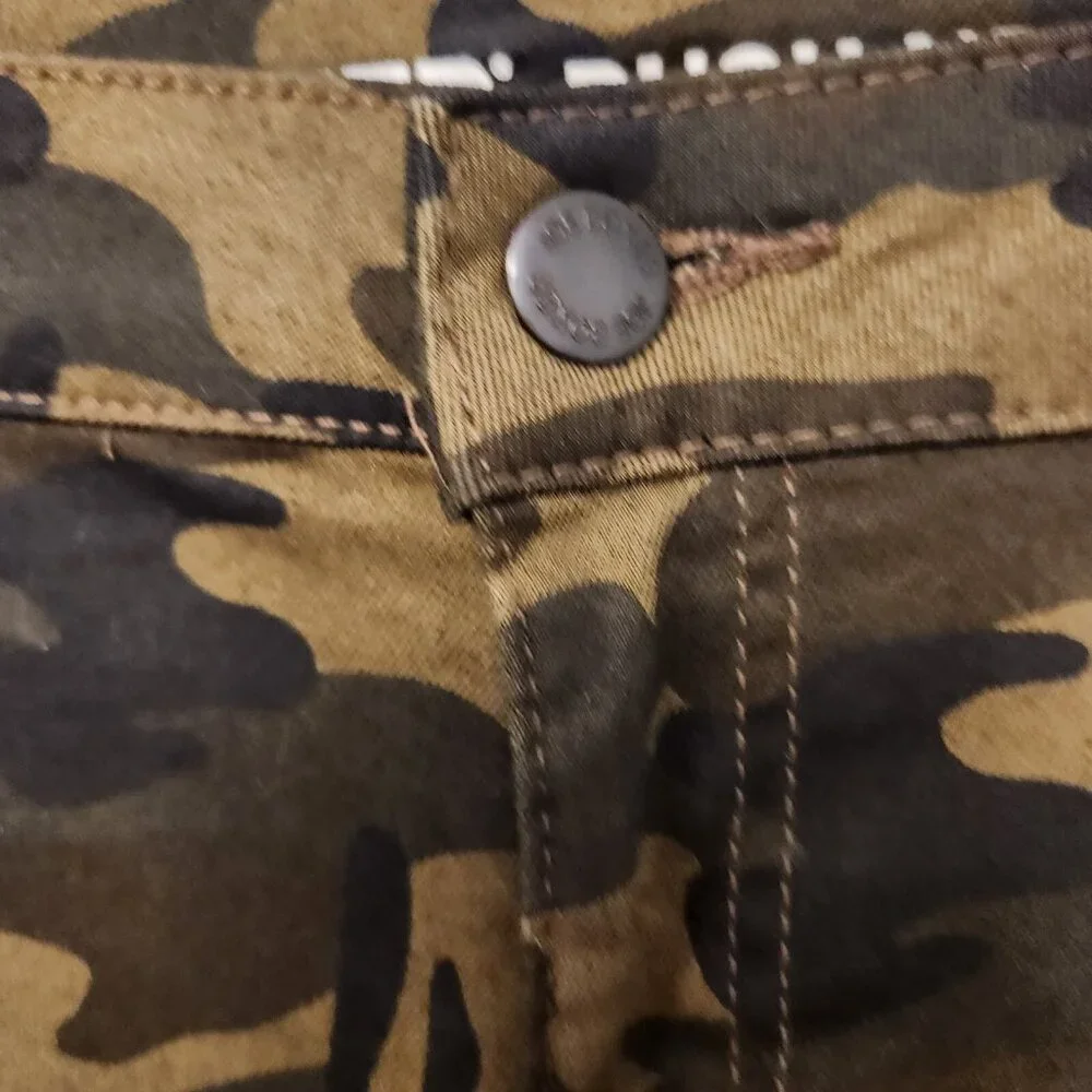 Womens Joe Boxer Push Up Skinny Jeans Camo‎ Stretch Green Juniors Size 3 EUC